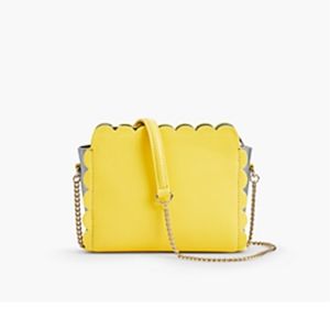 Talbots NWT leather plano scallop crossbody